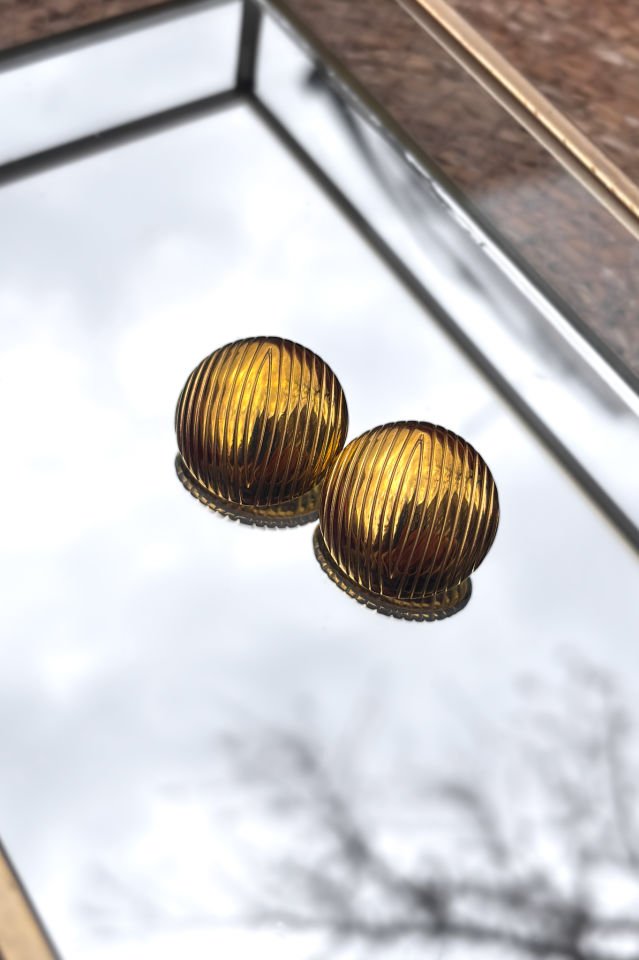 Çelik Gold Rengi Düğme Küpe