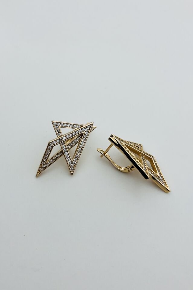 LvLv XP Rose Rengi Tasarım Oval Küpe